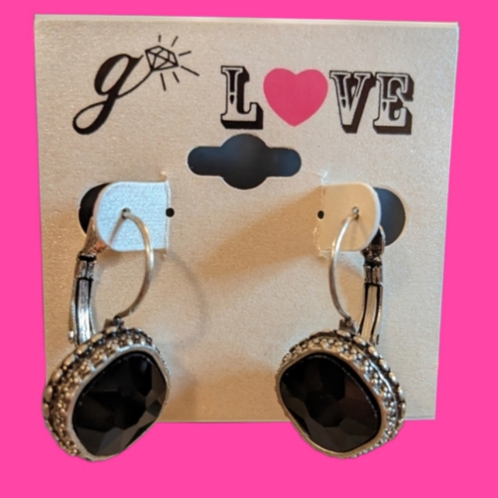 G Love Black and Silver‎ Earrings